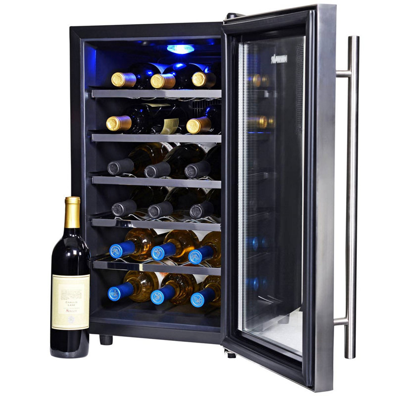 NewAir 18 Bottle Single Zone Freestanding Wine Cooler & Reviews Wayfair